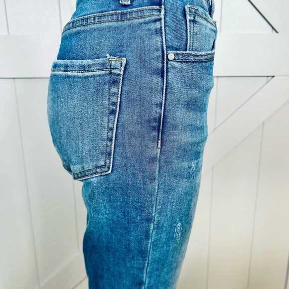 RISEN High Rise Button Fly Ankle Straight Leg. Size 5 /27” - Picture 10 of 16